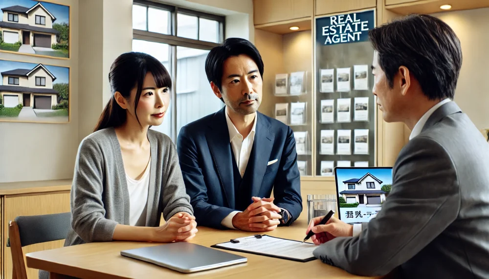 不動産会社に相談する夫婦