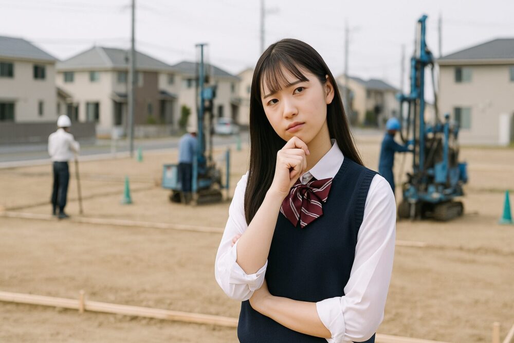 地盤改良現場で費用は誰が払うのか考える人