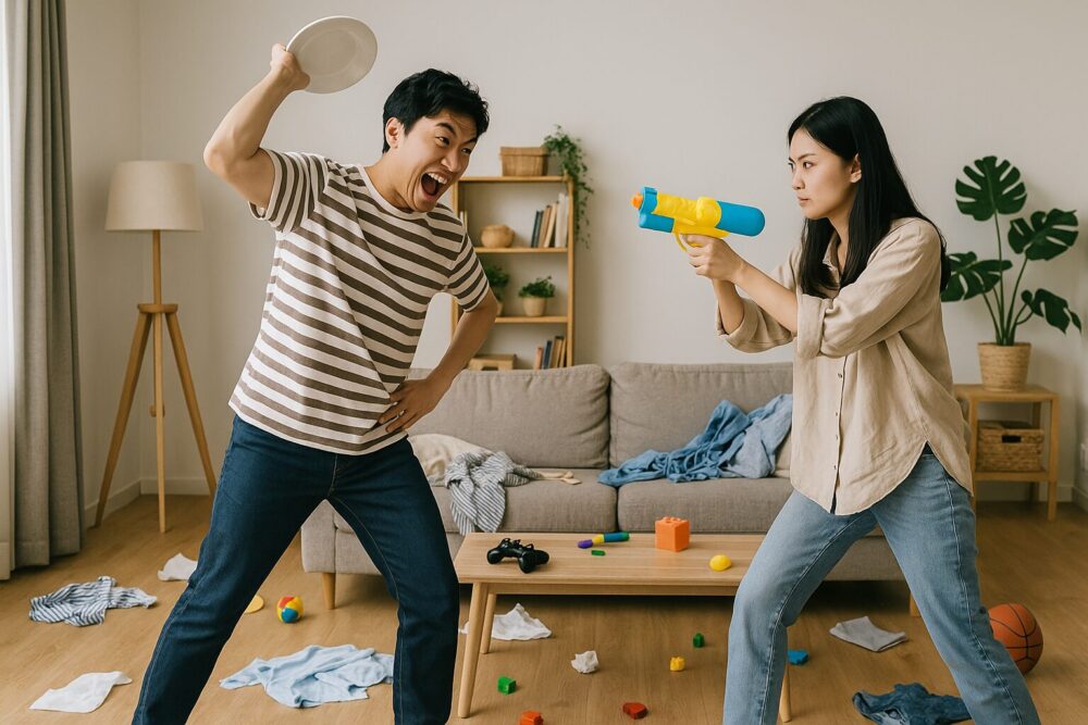 もめる夫婦