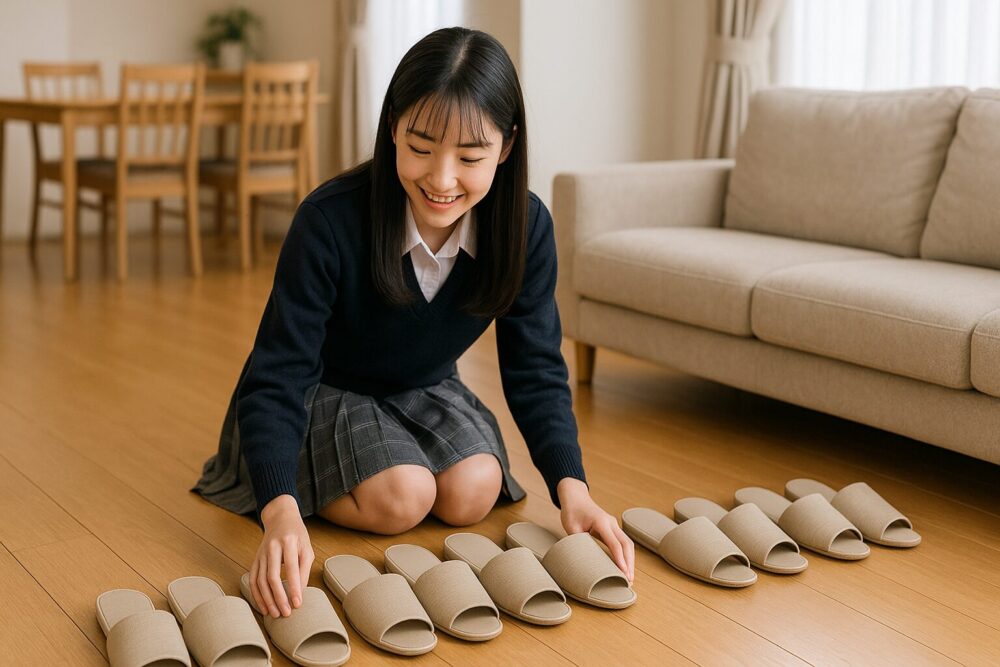スリッパを用意する人